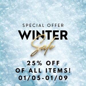 WINTER SALE! 25% OFF ALL ITEMS